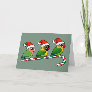 Lovebird Candy Cane Holiday Card