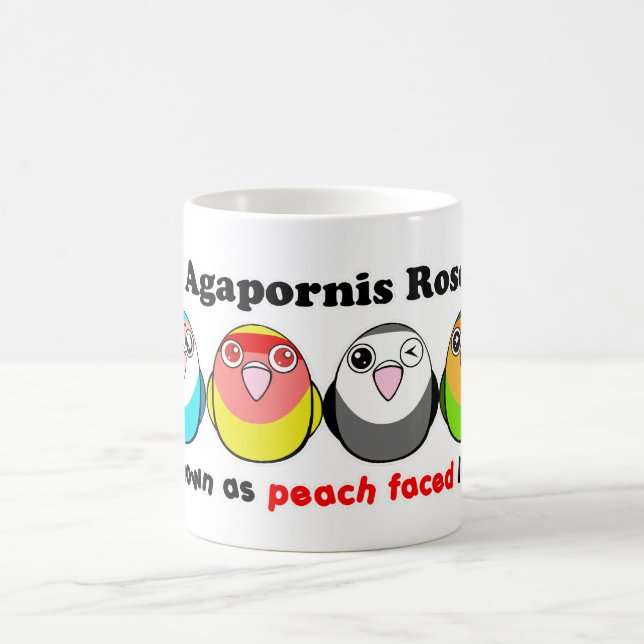Lovebird colour mutations coffee mug (Center)