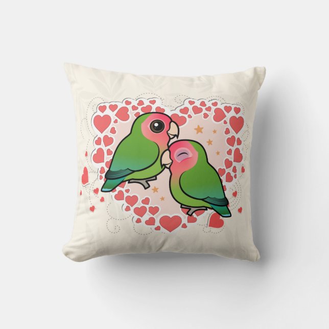 Lovebird Love Heart Cushion (Front)