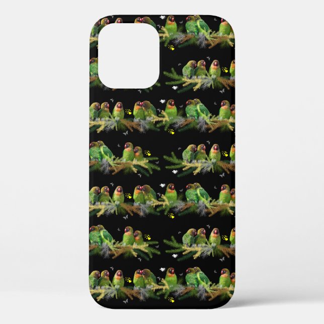 Lovebird Rainbow iPhone 12 Case (Back)