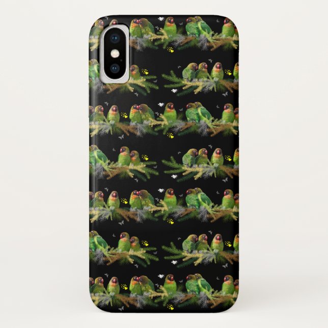 Lovebird Rainbow iPhone X Case (Back)