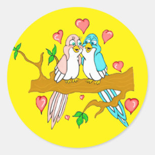 Lovebird Round Stickers