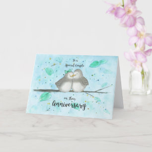 Lovebirds Anniversary Card for a Special Couple   