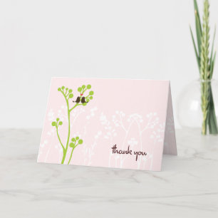 Lovebirds (Blush Pink) Thank You Card