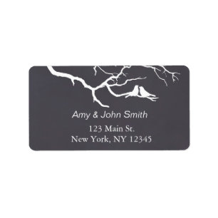 Lovebirds chalkboard address labels lovebird4