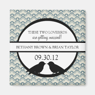 Lovebirds Collection Save the Date Magnet