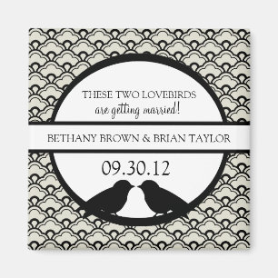 Lovebirds Collection Save the Date Magnet