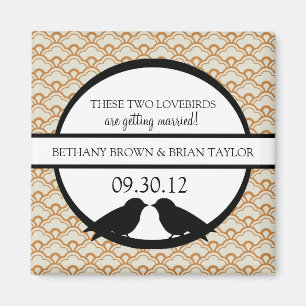 Lovebirds Collection Save the Date Magnet