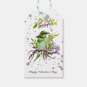 Lovebirds for Valentine's Day Gift Tags