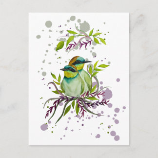 Lovebirds for Valentine's Day Postcard