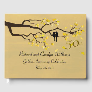 Lovebirds Golden Anniversary Guest Book