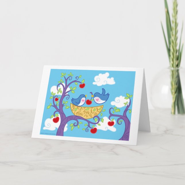 Lovebirds Greeting Card (Front)