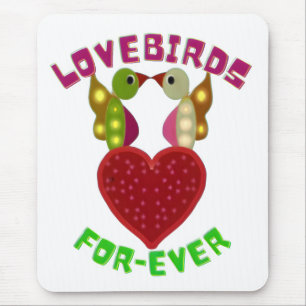  Lovebirds Heart Gift  Mouse Mat