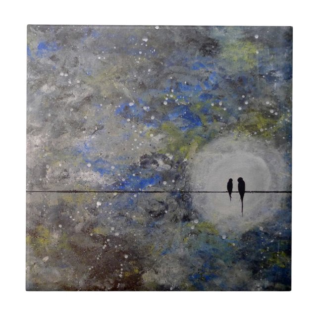 Lovebirds in a Storm Tile (Front)