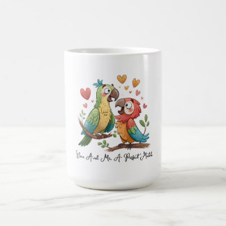 Lovebirds in Colorful Harmony Coffee Mug