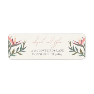 Lovebirds in Paradise Return Address Labels