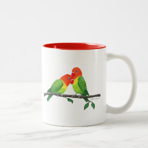 Lovebirds Inspirational Mug, 11 oz Two-Tone Coffee Mug