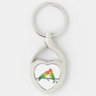Lovebirds Keychain