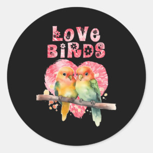 Lovebirds Love Bird Love Birds Lovebird Bird Classic Round Sticker