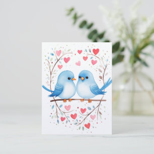 Lovebirds Love: Watercolor Valentine's Day Card