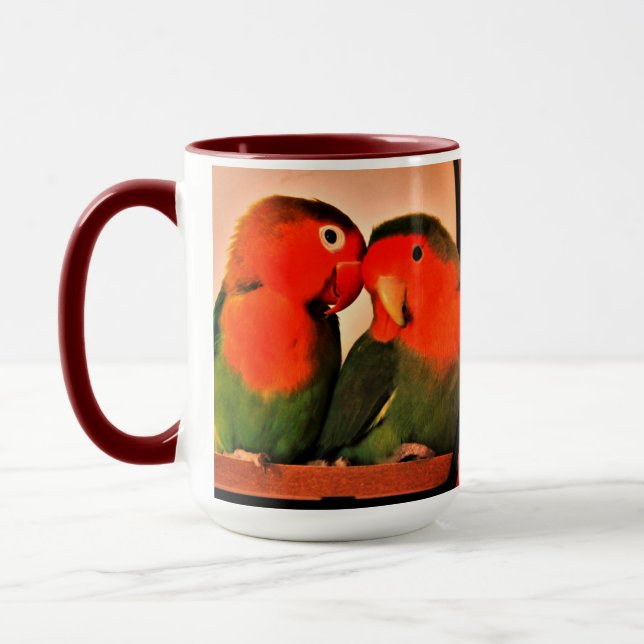 Lovebirds  mug (Left)