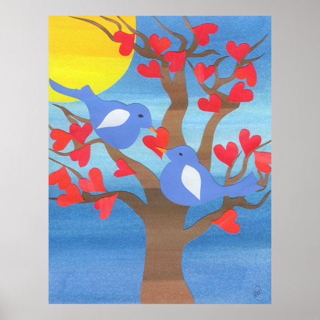 Lovebirds Nesting Poster (Front)