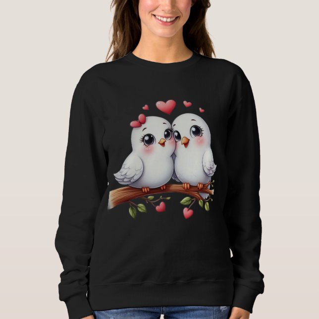 "Lovebirds on a Branch". Sweatshirt (Front)