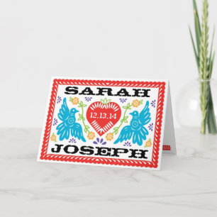 Lovebirds Papel Picado Note Card