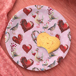 LoveBirds Paper Plate