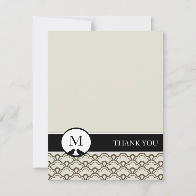 Lovebirds Personalised Thank You Cards (Two-Sided) (Front)