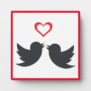 LOVEBIRDS PLAQUE