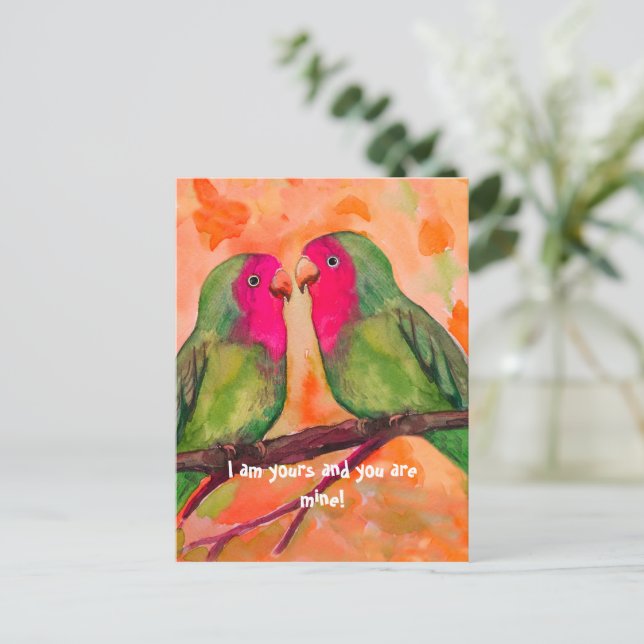 lovebirds  postcard (Standing Front)