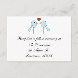 "Lovebirds" Reception Cards