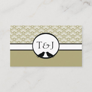 Lovebirds Reception Seating Place Cards