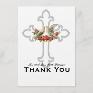 Lovebirds Red Roses Personalised Thank You