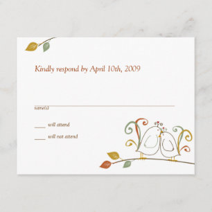 Lovebirds RSVP card