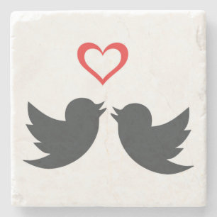 LOVEBIRDS STONE COASTER