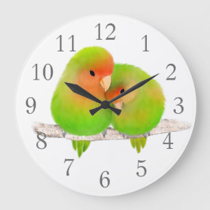 Lovebirds Wall Clock