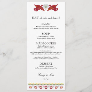 Lovebirds Wedding Banners Menu Card