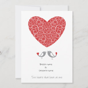lovebirds wedding invitation cards