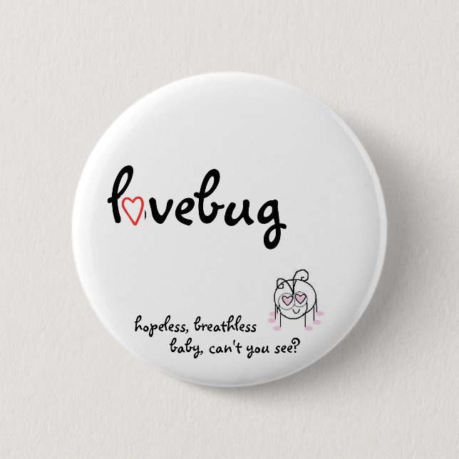 lovebug 6 cm round badge (Front)
