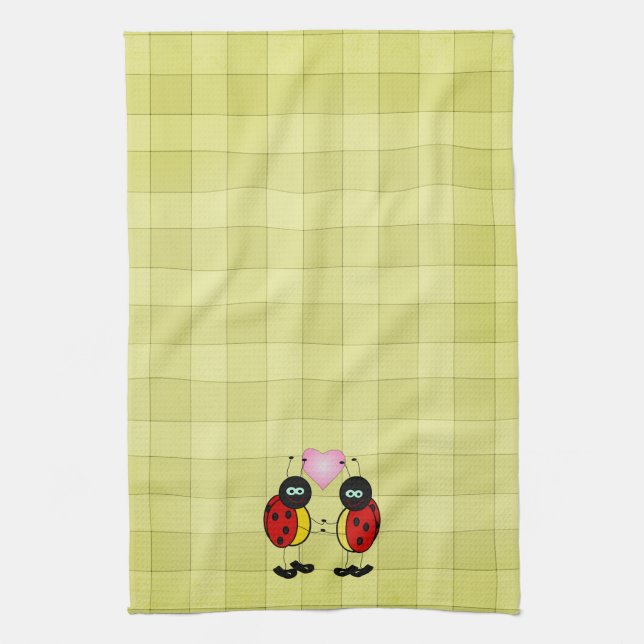 Lovebugs Picnic Tea Towel (Vertical)