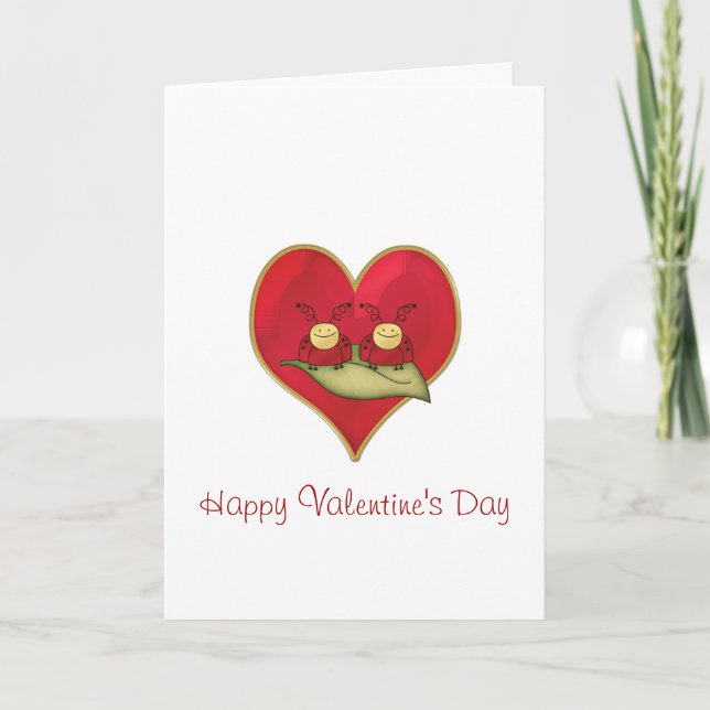 Lovebugs Valentine's Day Greeting Card (Front)