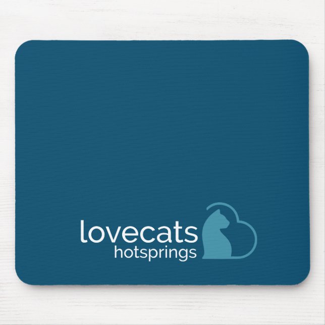 lovecats hotsprings blue mouse pad (Front)