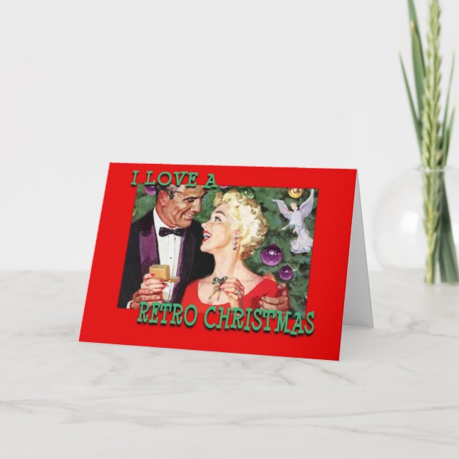 LoveChristmasCouple-GreetingCard Holiday Card (Front)