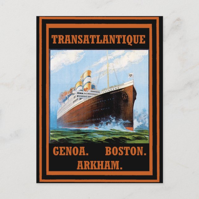 Lovecraft Cruise Lines: Arkham Postcard (Front)