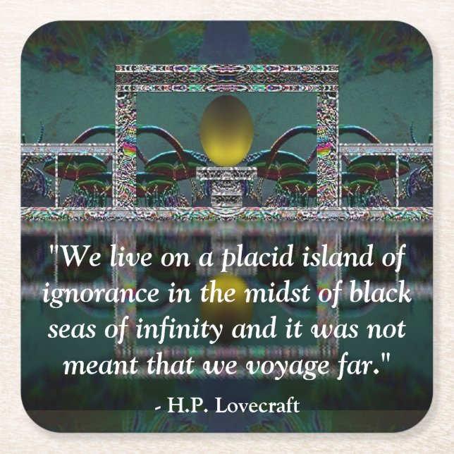 Lovecraft Quote Fantasy Art Coaster (Front)
