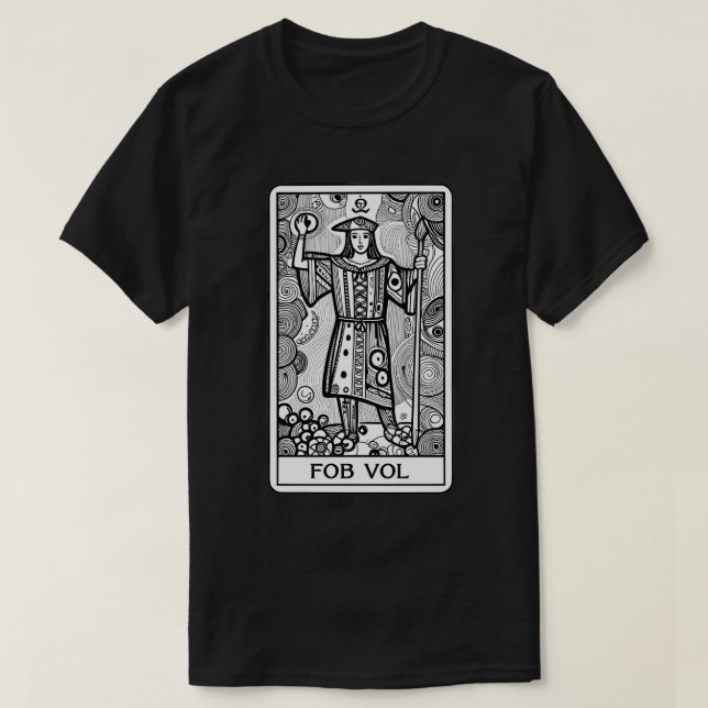 LOVECRAFT STYLE THE FOOL TAROT CARD TEE  (Design Front)