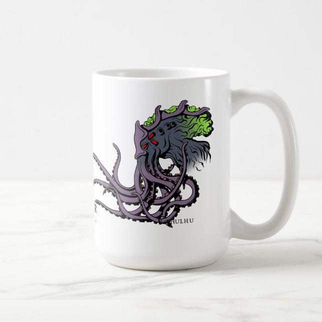 Lovecraftian Flair Mug: Cthulhu Colour Ink Coffee Mug (Right)
