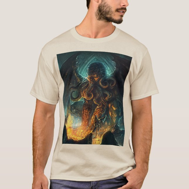 Lovecraft's Cthulhu basic design t-shirt (Front)